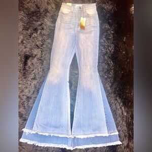 Women's Flared Blue Jeans